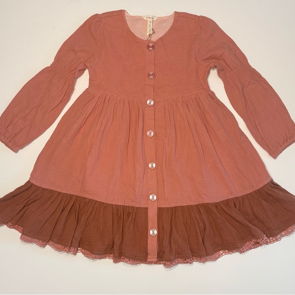 Matilda Jane Veda Crinkle Gauze Color Block Lined Dress